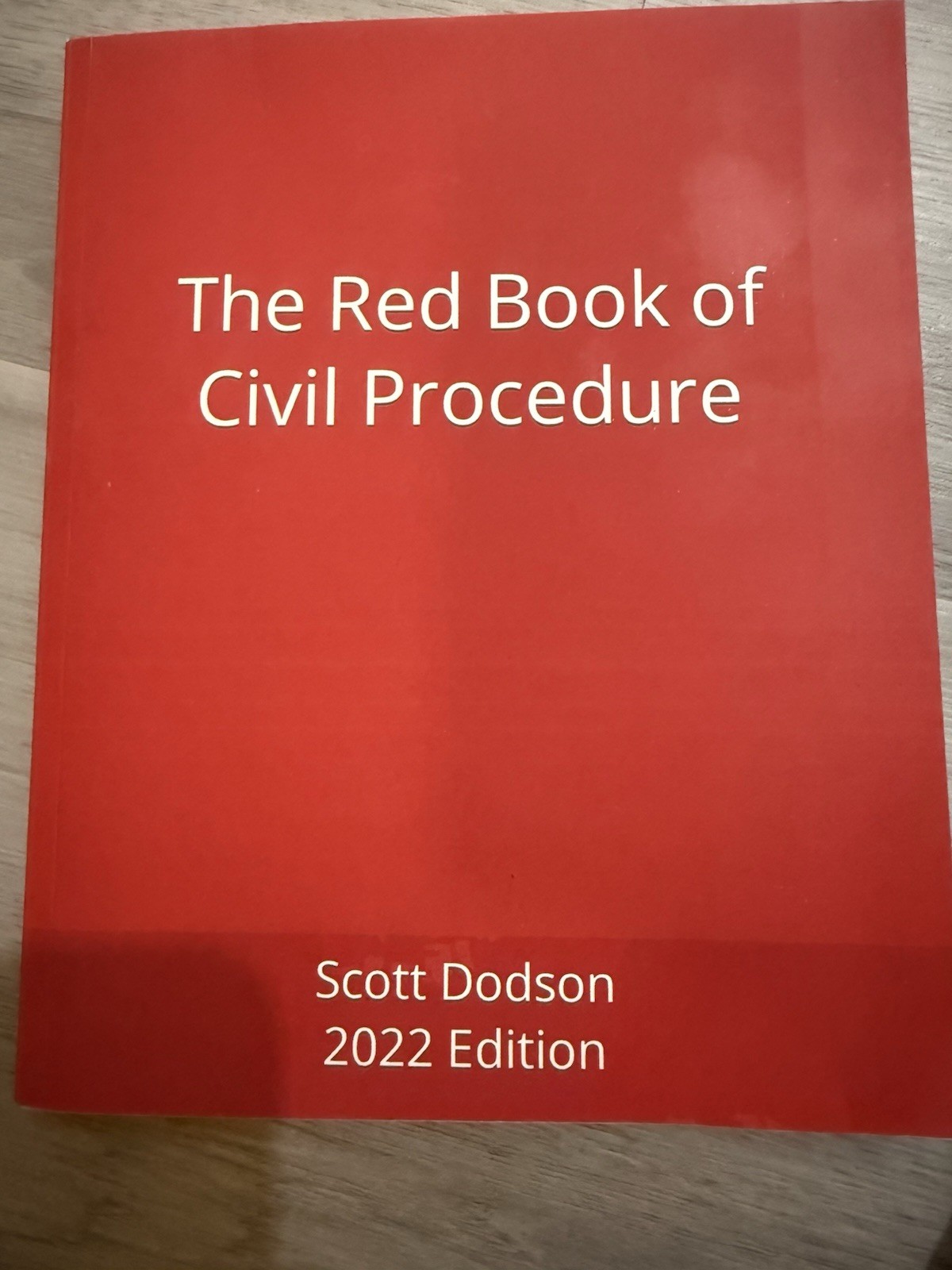 The Red Book of Civil Procedure Scott Dodson 2022 Edition Paperback Law
