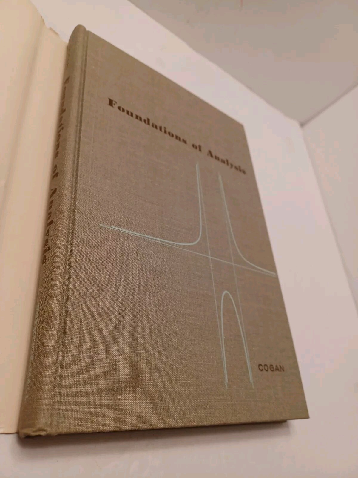 Foundations of Analysis by Edward J. Cogan – 1962 – HC/DJ – Prentice-Hall