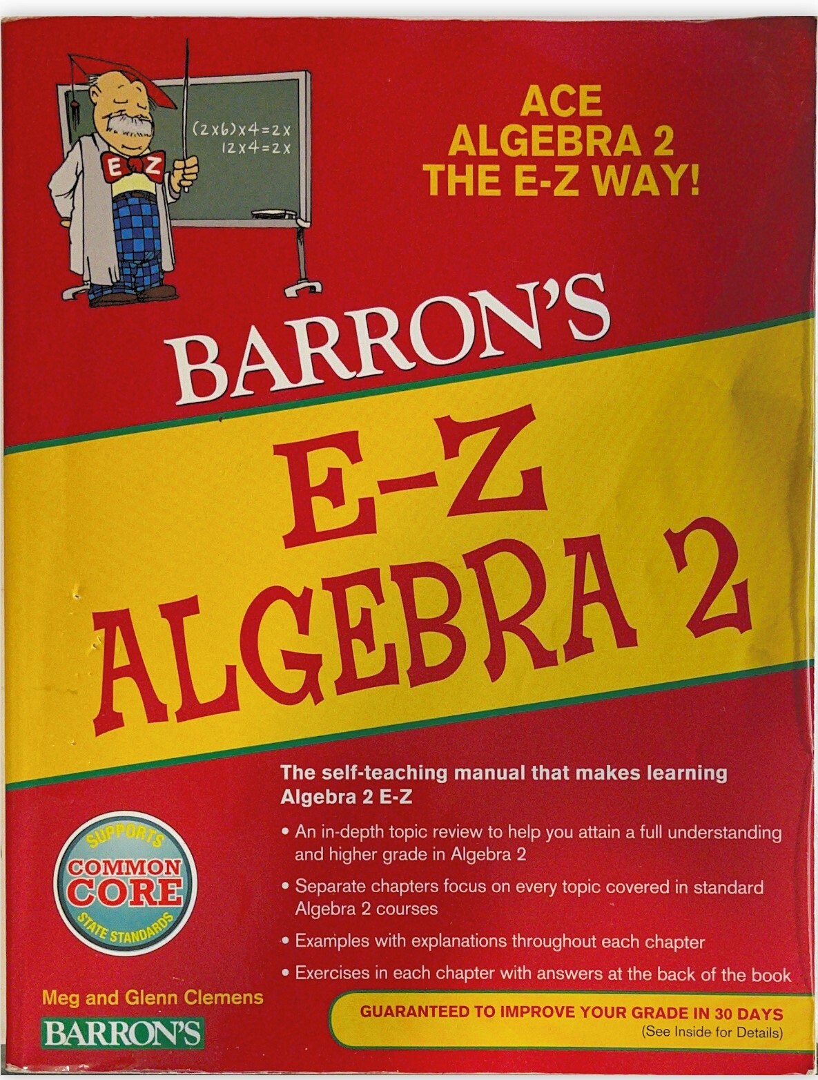 Barron’s Easy Way Ser.: E-Z Algebra 2 by Meg Clemens and Glenn Clemens (2012, Tr