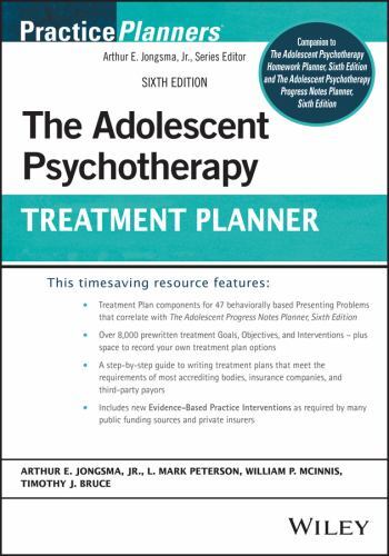 The Adolescent Psychotherapy Treatment Planner (PracticePlanners) by Jongsma Jr