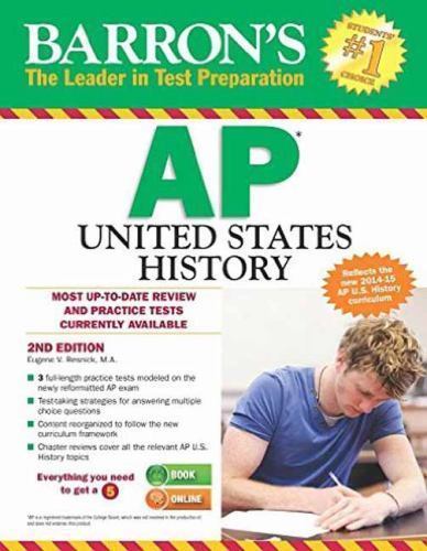 Barron’s AP United States History by Eugene V. Resnick (2014, Trade Paperback)