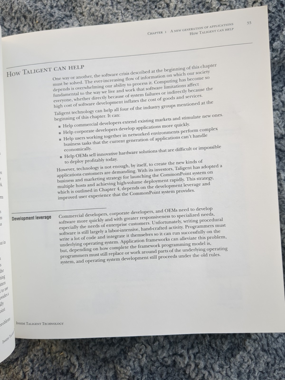 Inside Taligent Technology (Inside Taligent Series)
