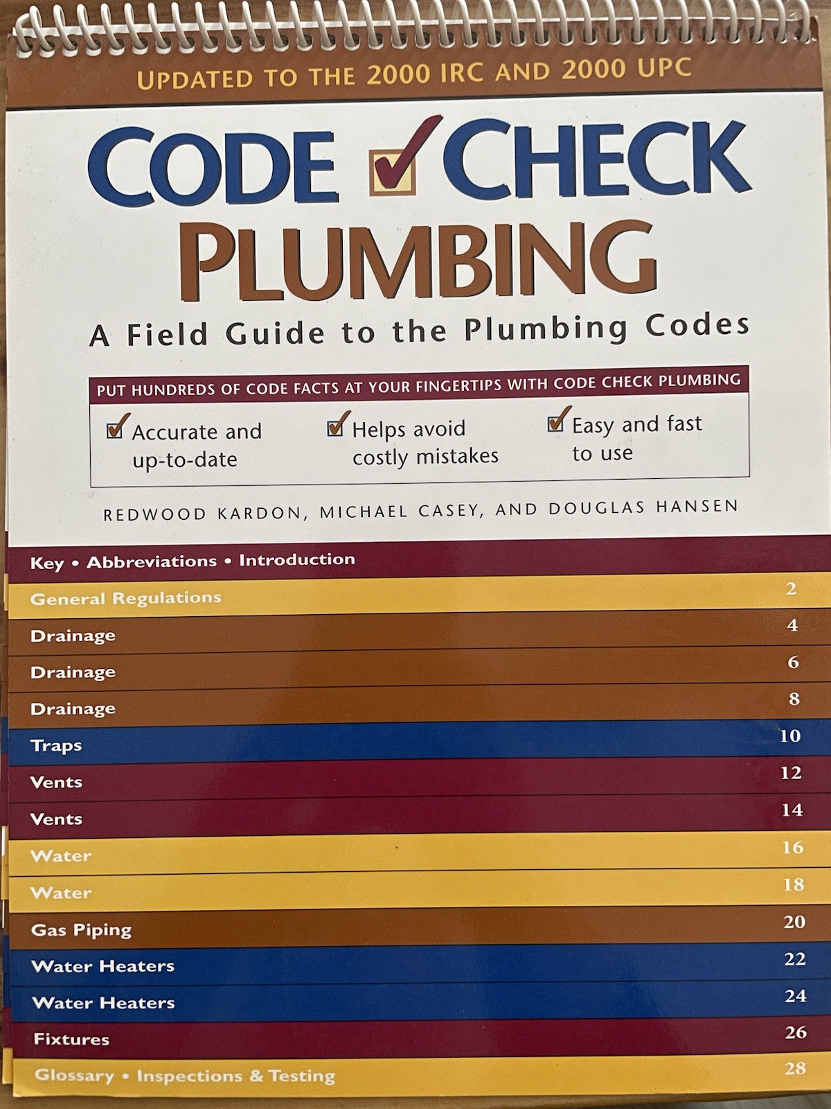 Code Check Plumbing “A Field Guide To The Plumbing Codes”