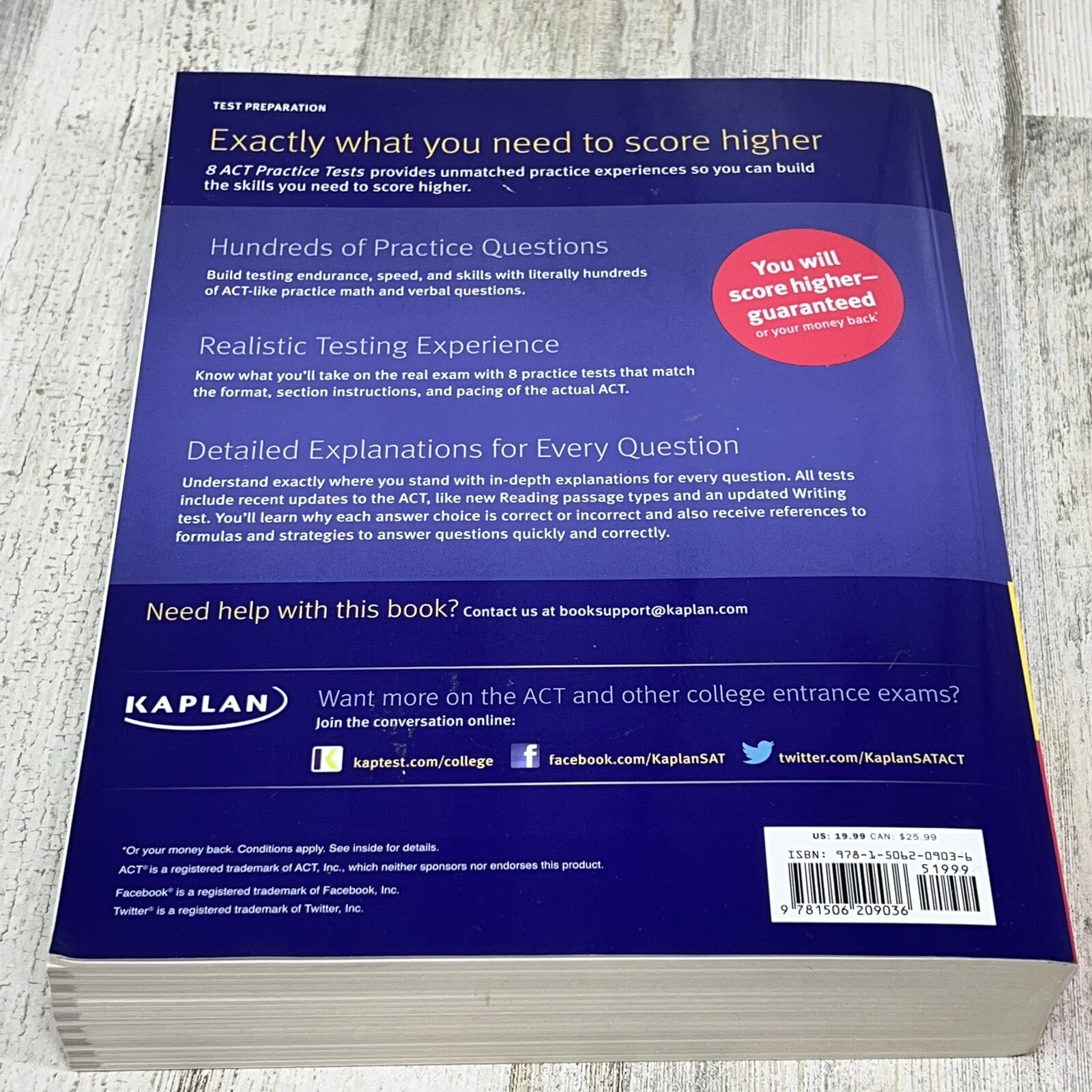 8 ACT Practice Tests: Includes 1,728 Practice Questions (Kaplan Test Prep)