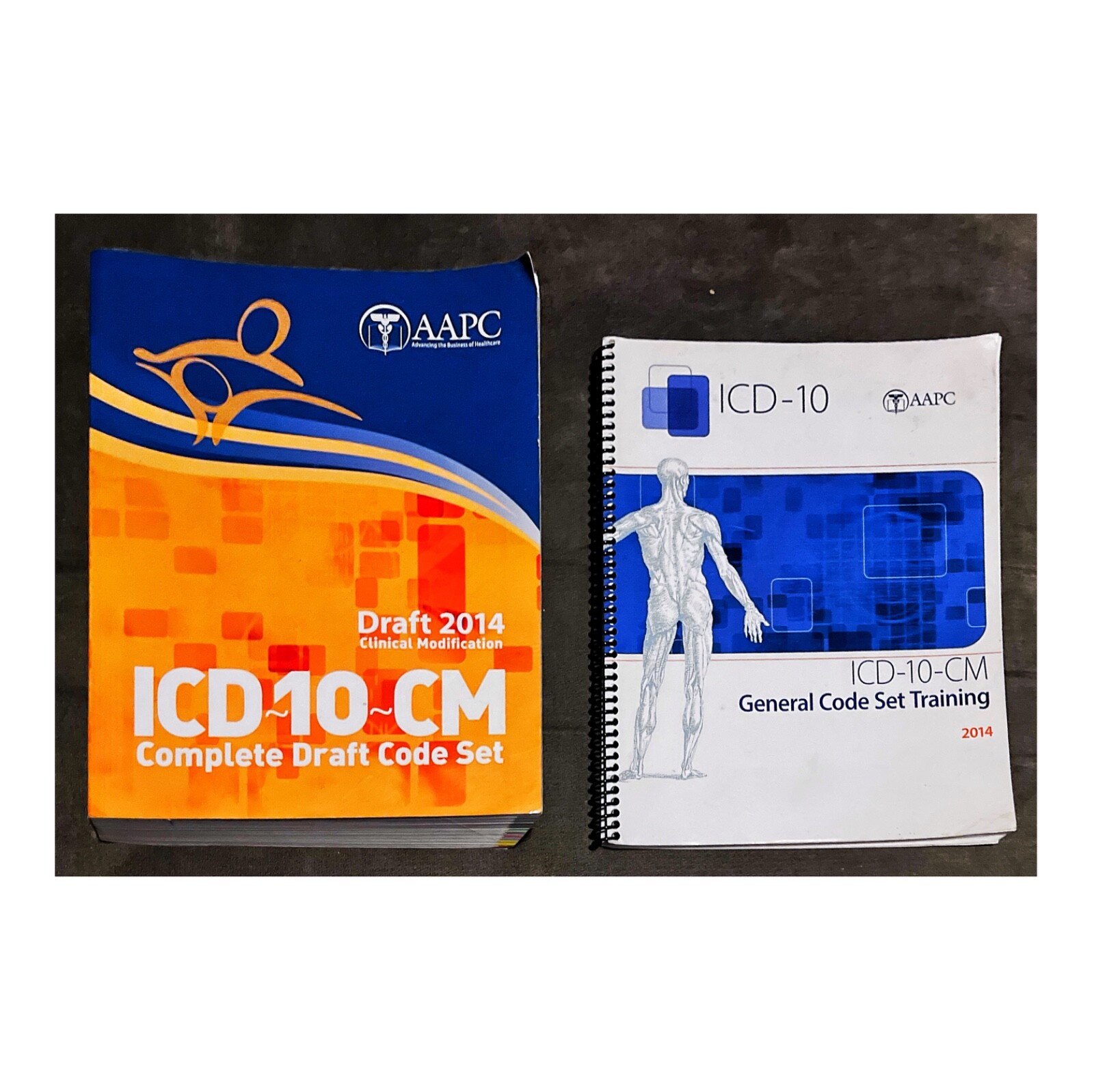 Lot 2 AAPC ICD-10-CM Complete Draft 2014 Code Set+General Training Books VG Free