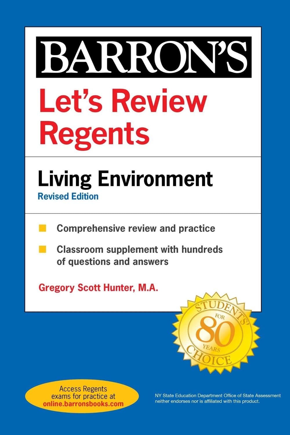 Let’s Review Regents: Living Environment Revised Edition by Gregory Scott Hunter