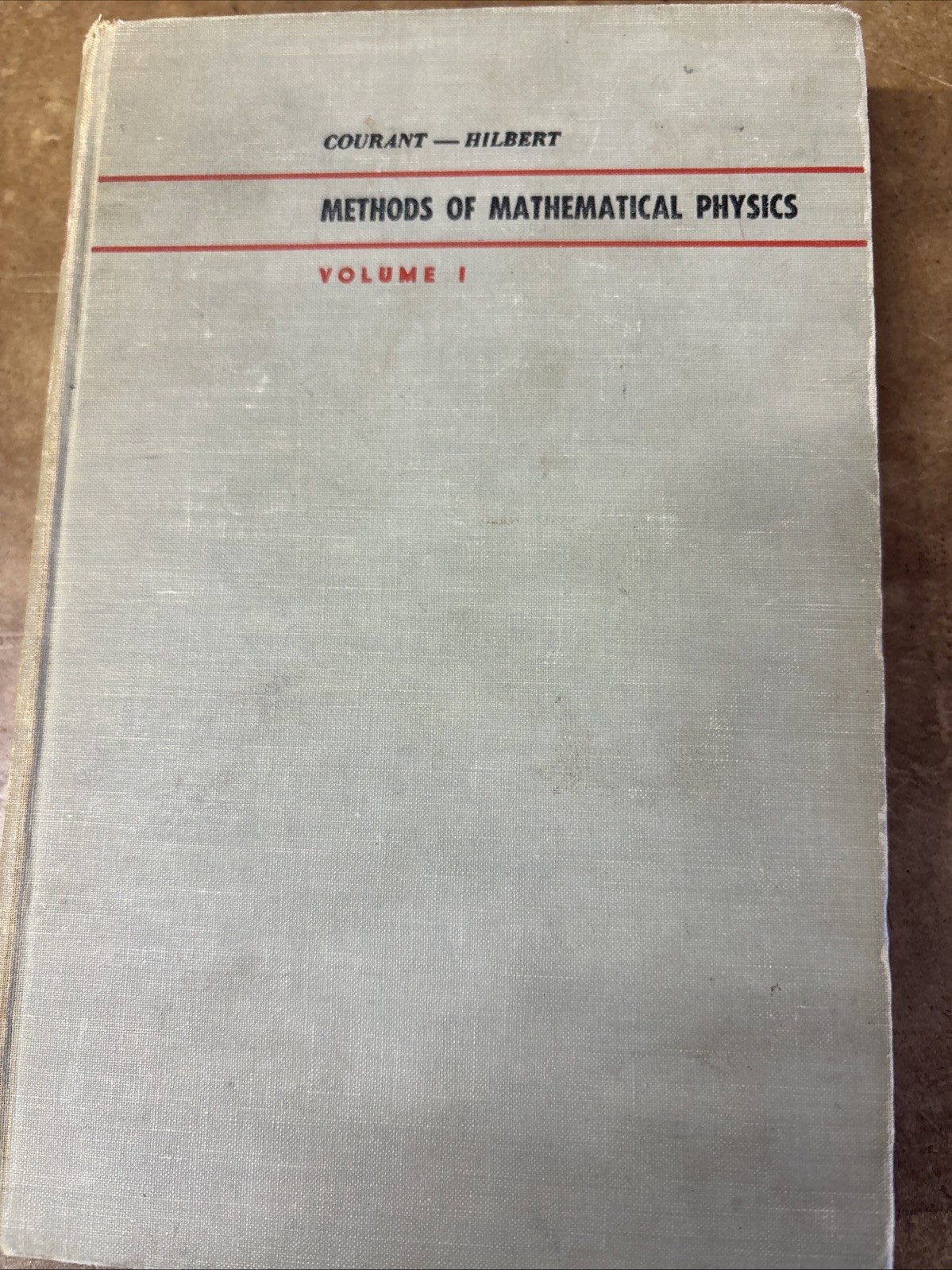 Methods of Mathematical Physics Volume 1 Courant Hilbert First Ed 2nd Printing
