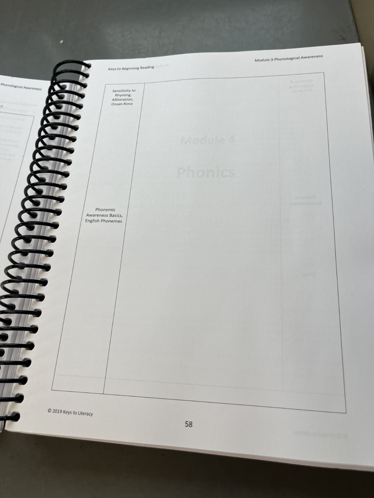 Keys to Beginning Reading – By Joan Sedita, Spiral Bound Book
