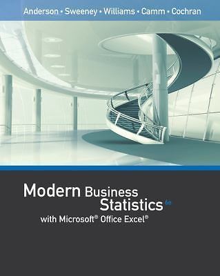 Modern Business Statistics With Micr- hardcover, David R Anderson, 9781337115186