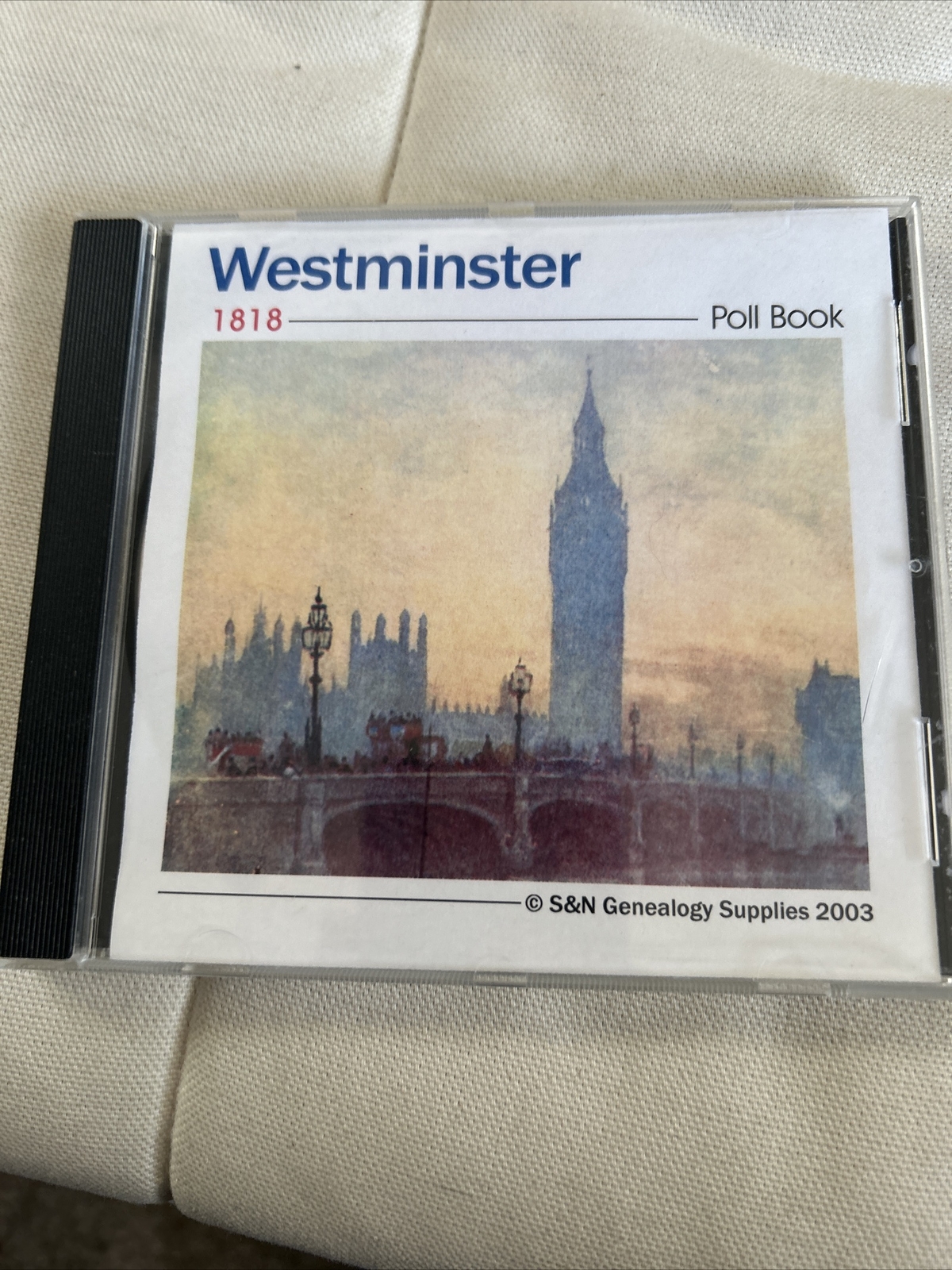 Westminster Poll Book 1818 On CD. Genealogy / Local History