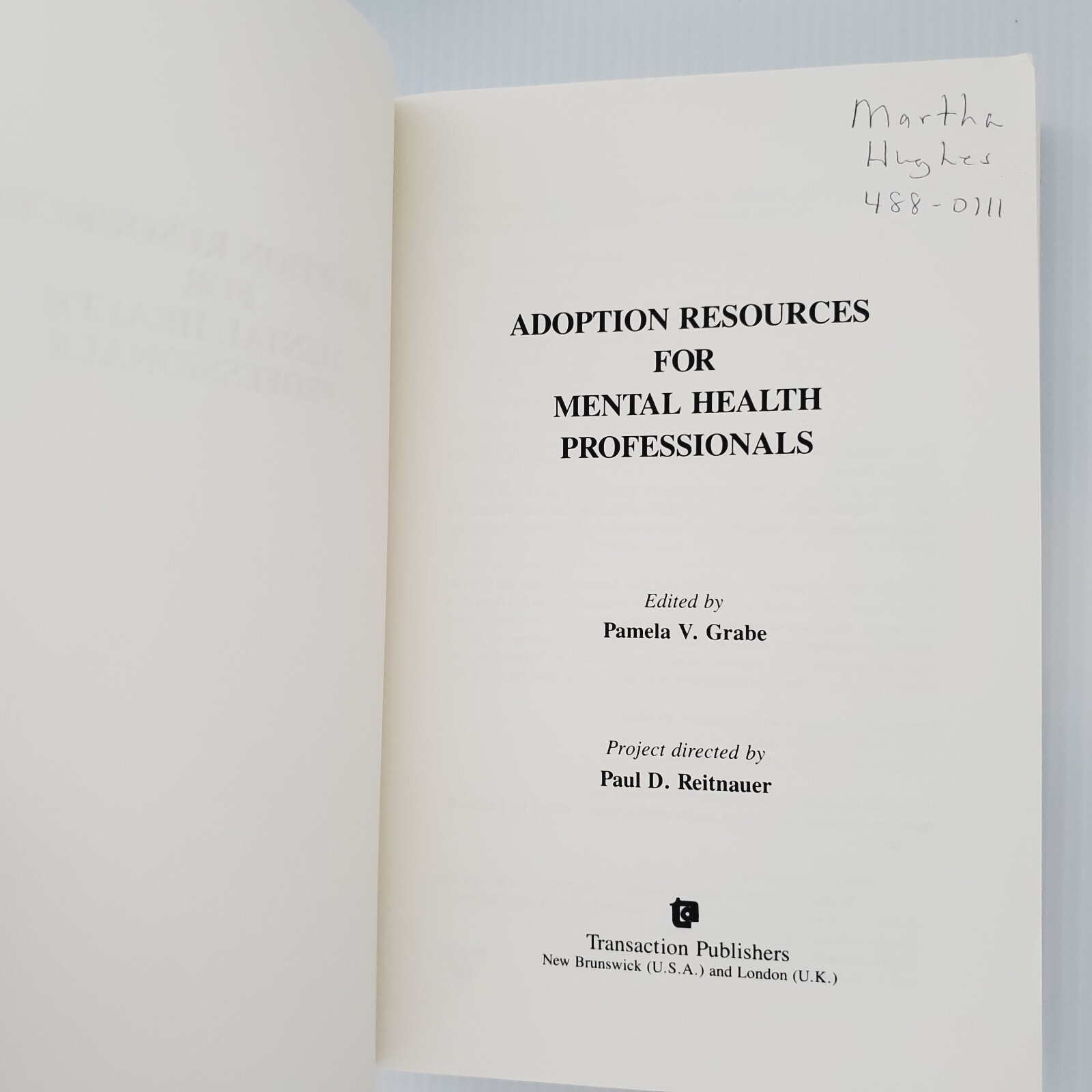 Adoption Resources for Mental Health Professionals Book Pamela Grabe