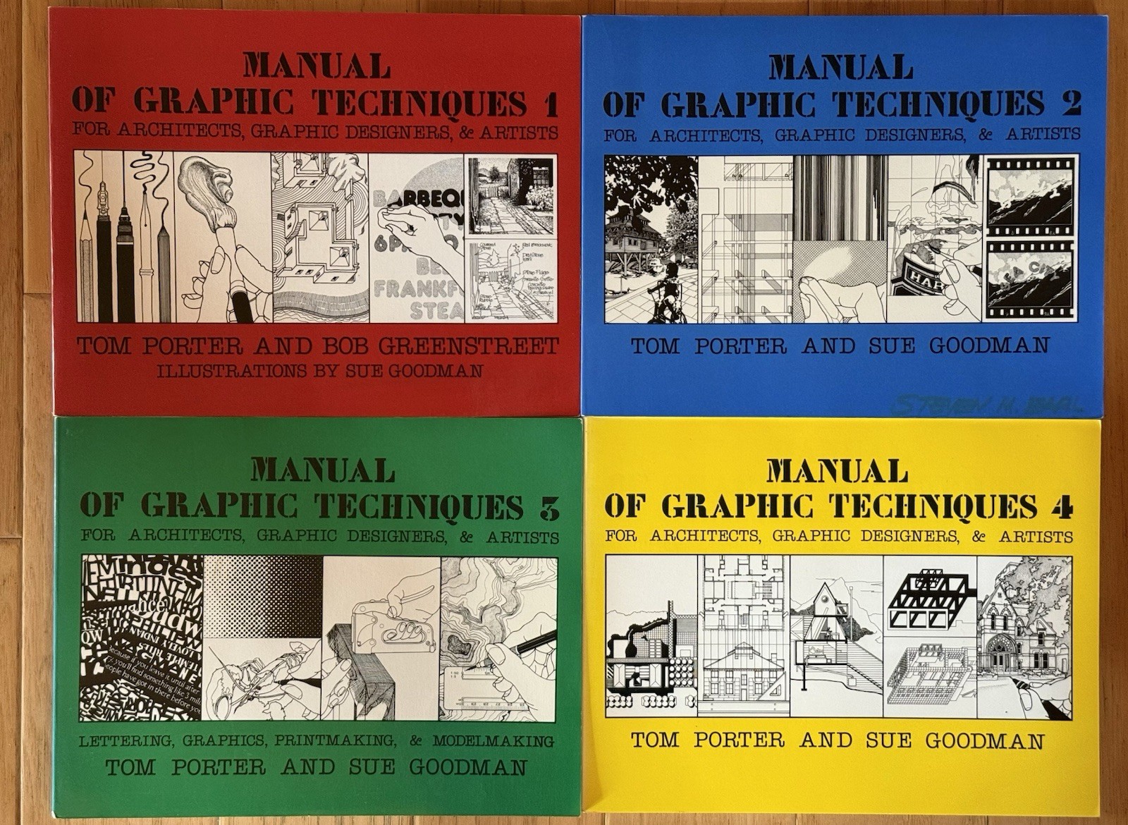 Manual of Graphic Techniques 1-4, Porter, Greenstreet & Goodman,1980-83 VG