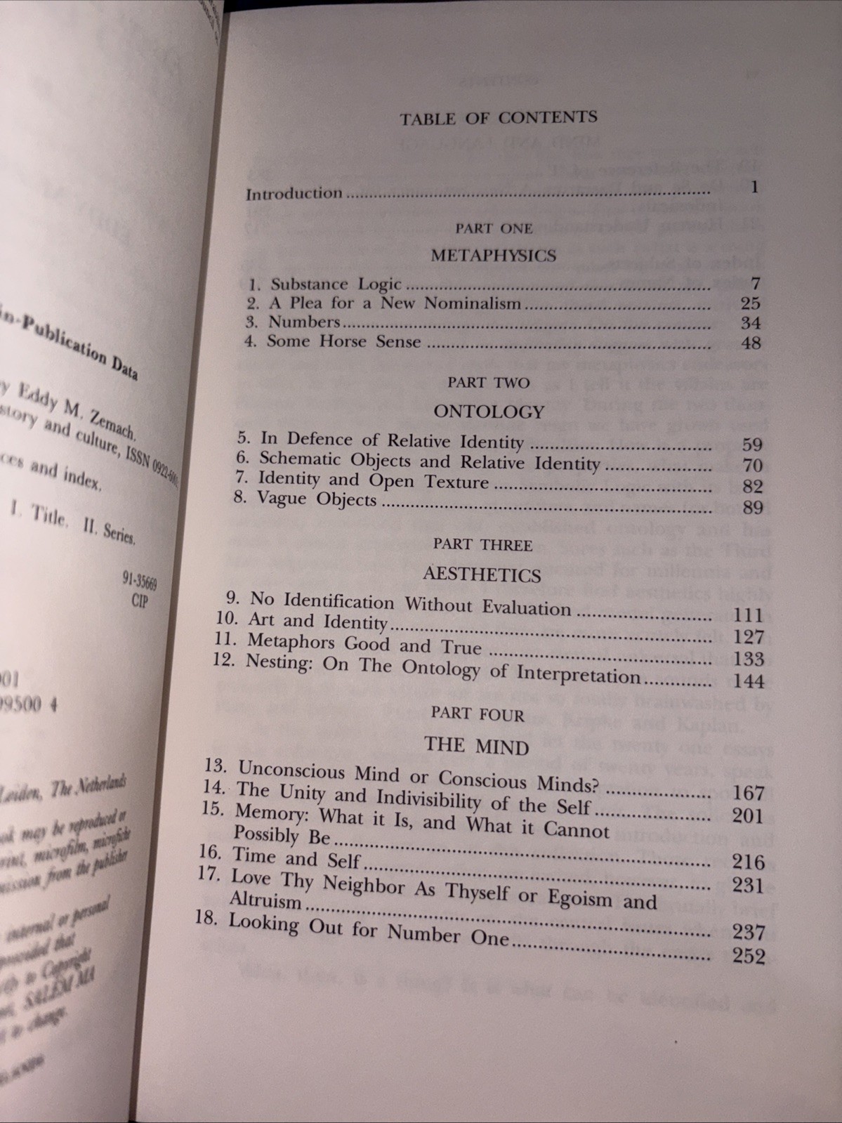 Types: Essays in Metaphysics – Eddy M Zemach- EJ Brill