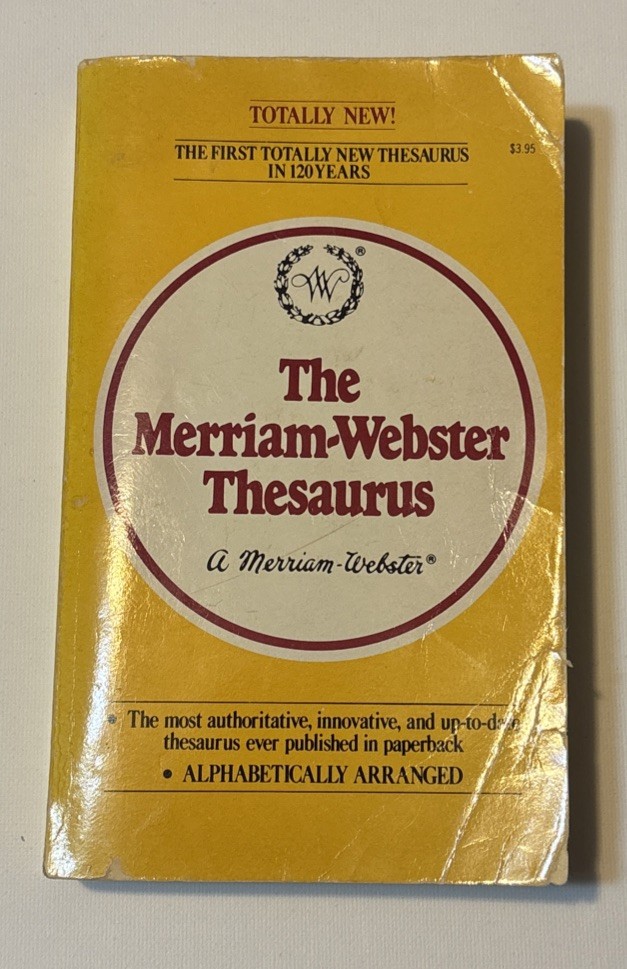 Merriam-Webster Thesaurus Paperback Book 1978 1st Pocket Books Printing