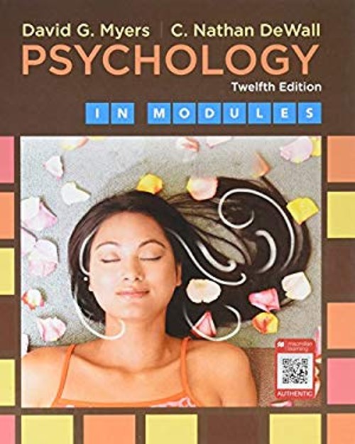 Psychology in Modules Hardcover David G., DeWall, C. Nathan Myers