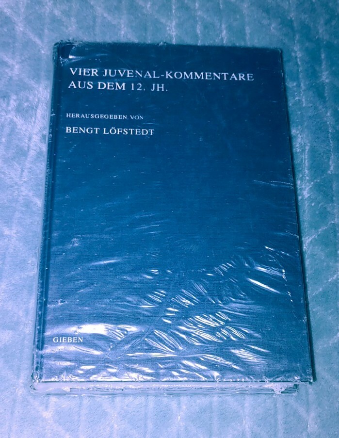 Vier Juvenal-Kommentare Aus Dem 12, Jh, Classics, Criticism & Theory, Poetry, So
