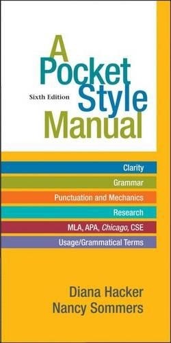 A Pocket Style Manual by Hacker, Diana Book The Fast Free Shipping