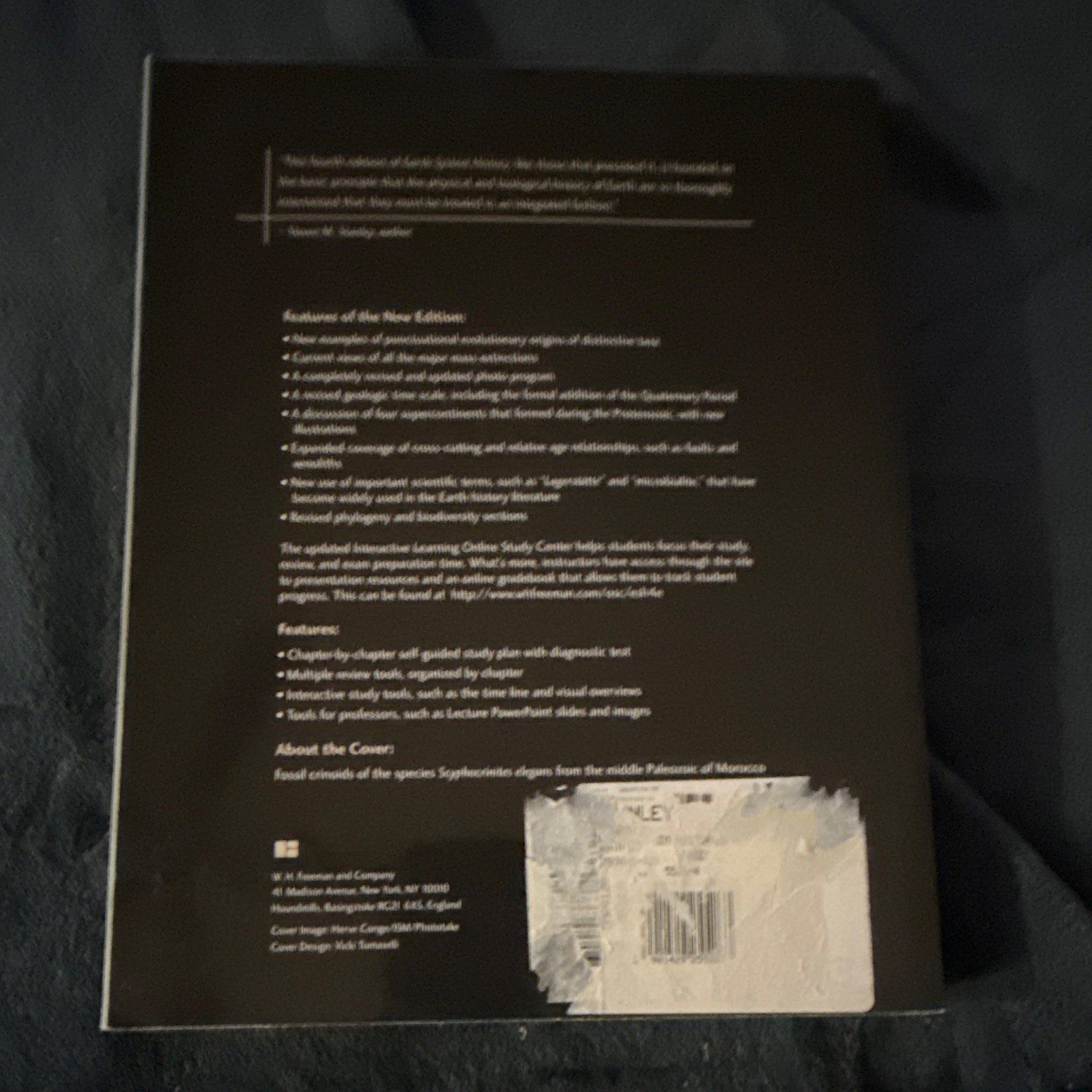 Earth System History 4th Ed Stanley Luczaj Paperback 2014 W. H. Freeman