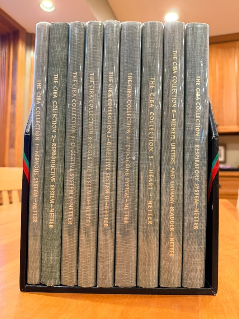 The CIBA Collection of Medical Illustrations Box Set, 9 books, 7 volumes, Netter