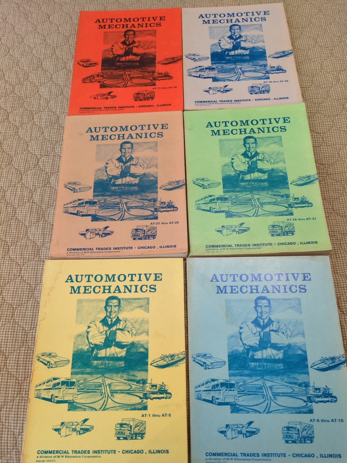 Automotive Mechanics (Lot of Six) AM37-AM40 AM46-AM50 Vintage