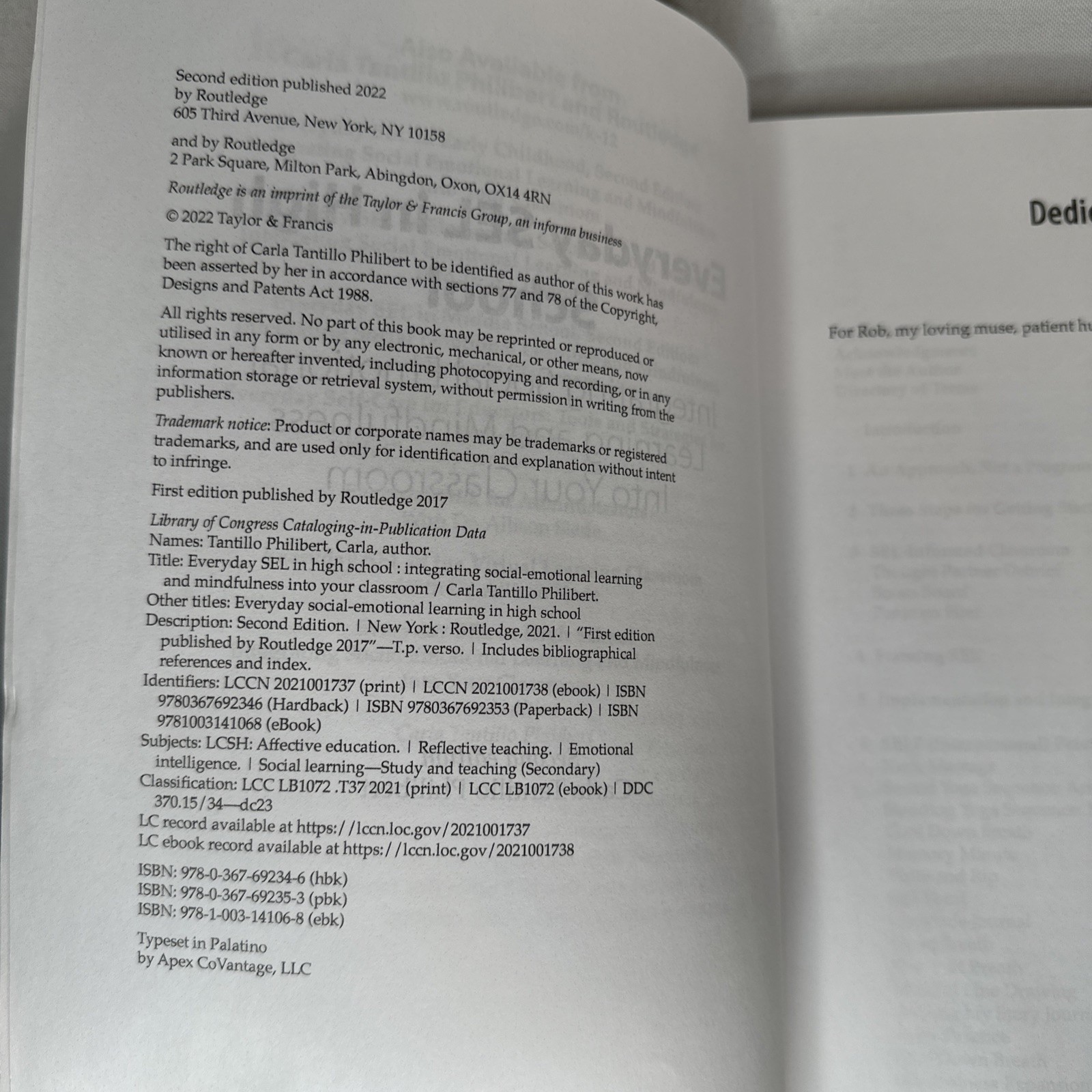 Everyday Sel in High School by Carla Tantillo Philibert Second Edition 2021