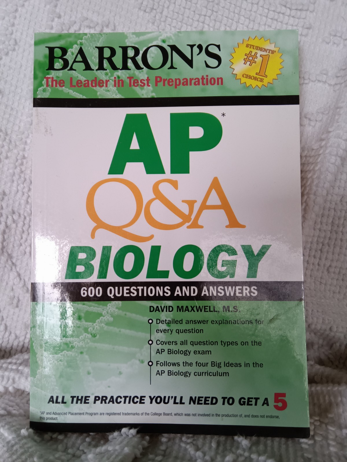Barron’s Ap Ser.: AP Q&a Biology : With 600 Questions and Answers by David…