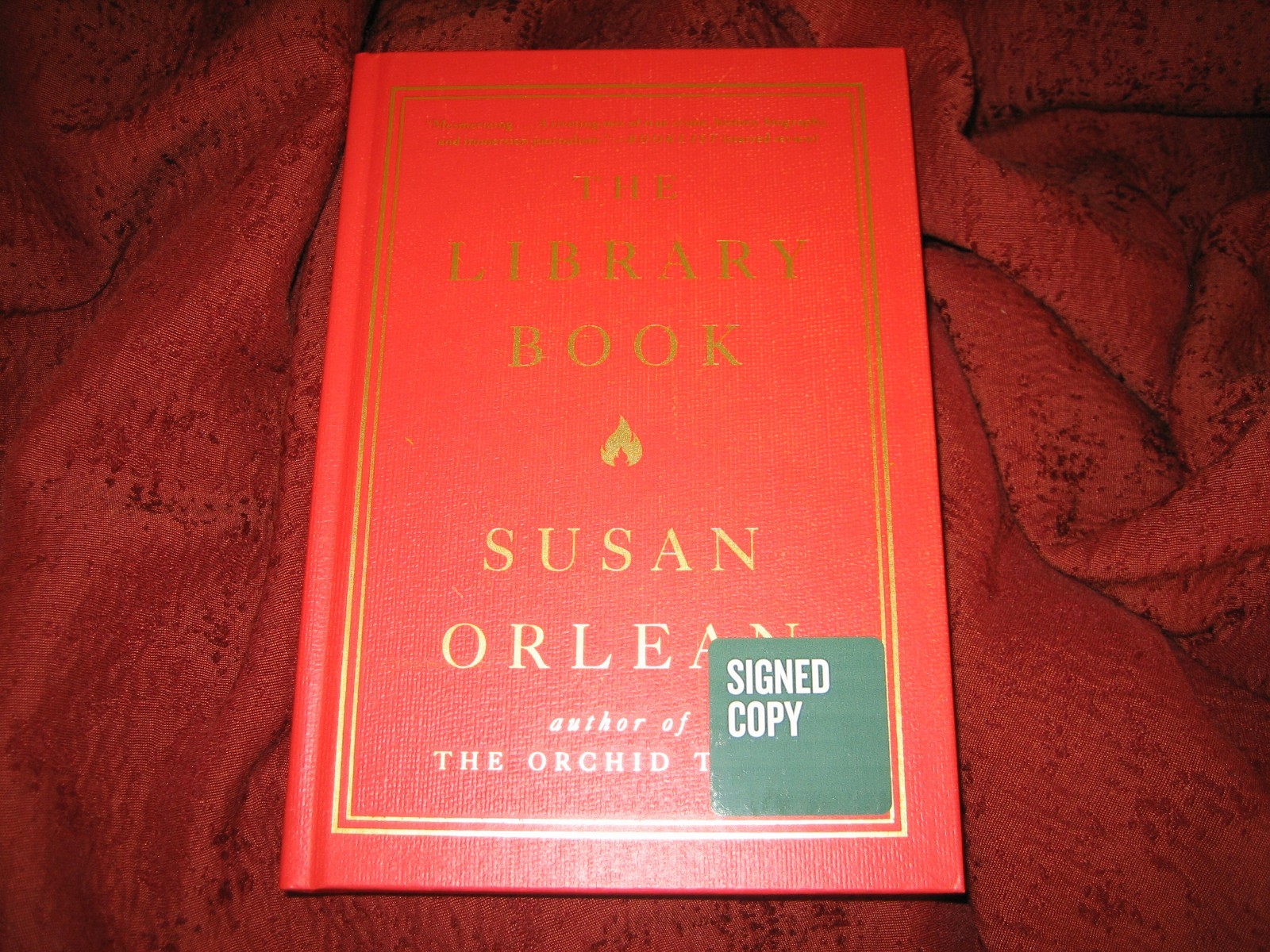 THE LIBRARY BOOK SUSAN ORLEAN SIGNED