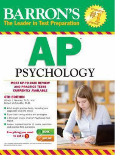 Barrons AP Psychology, 6th Edition – Paperback – NEW