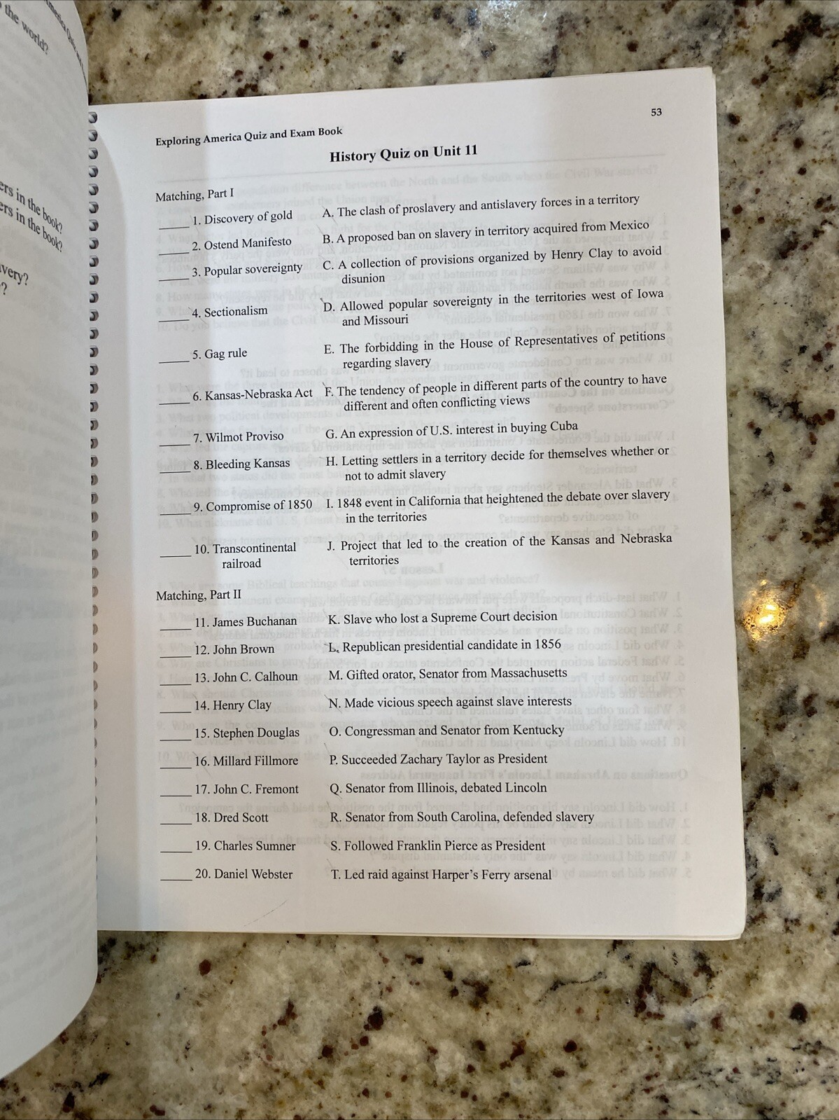 Notgrass Exploring America Book 1, Book 2, Quiz & Exam Book, Answer Key & Extras