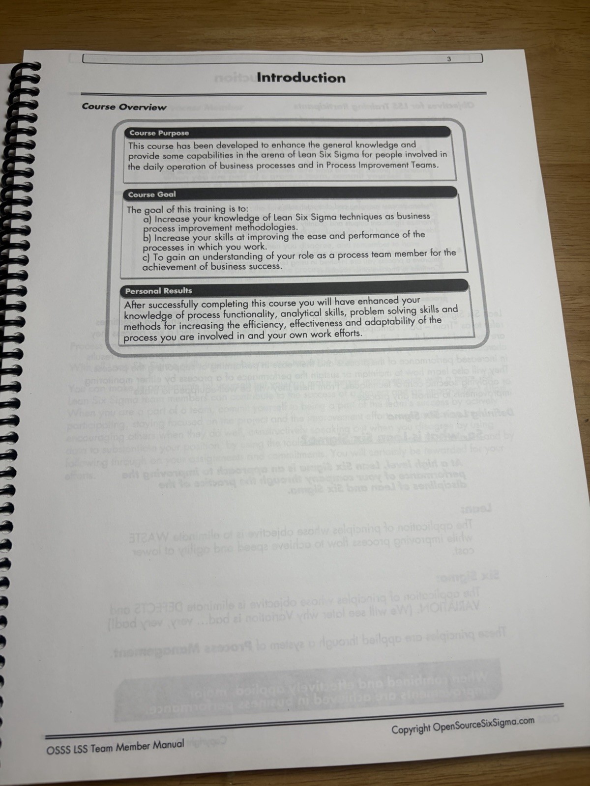 Open Source Six Sigma Lean Six Sigma Executive Introduction Manual