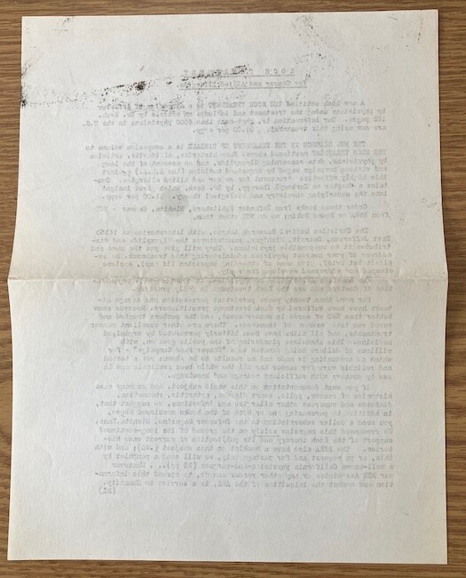 Round Robin. “Borderland Sciences Research Associates” 3 – sheets, as shown.