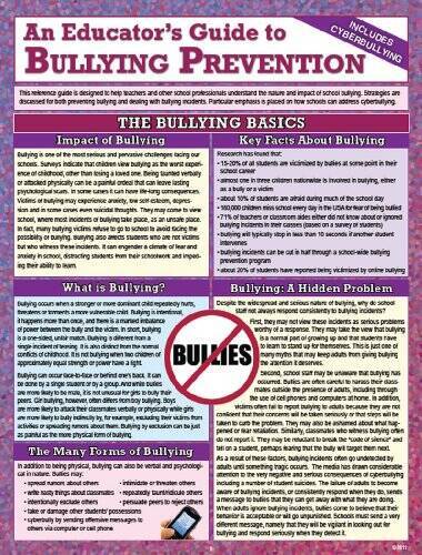 An Educators Guide to Bullying Prevention – Pamphlet – VERY GOOD