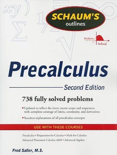 Schaums Outline of PreCalculus, 2nd Ed (Schaums Outline Series) – GOOD