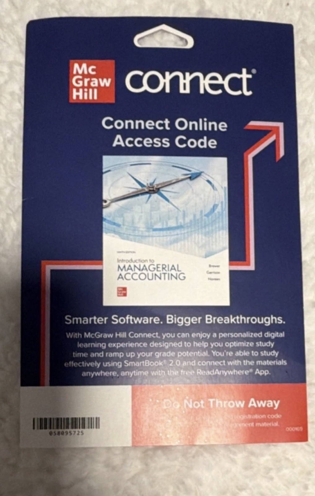 McGraw Hill Connect Online Access Code Introduction to Managerial Accounting