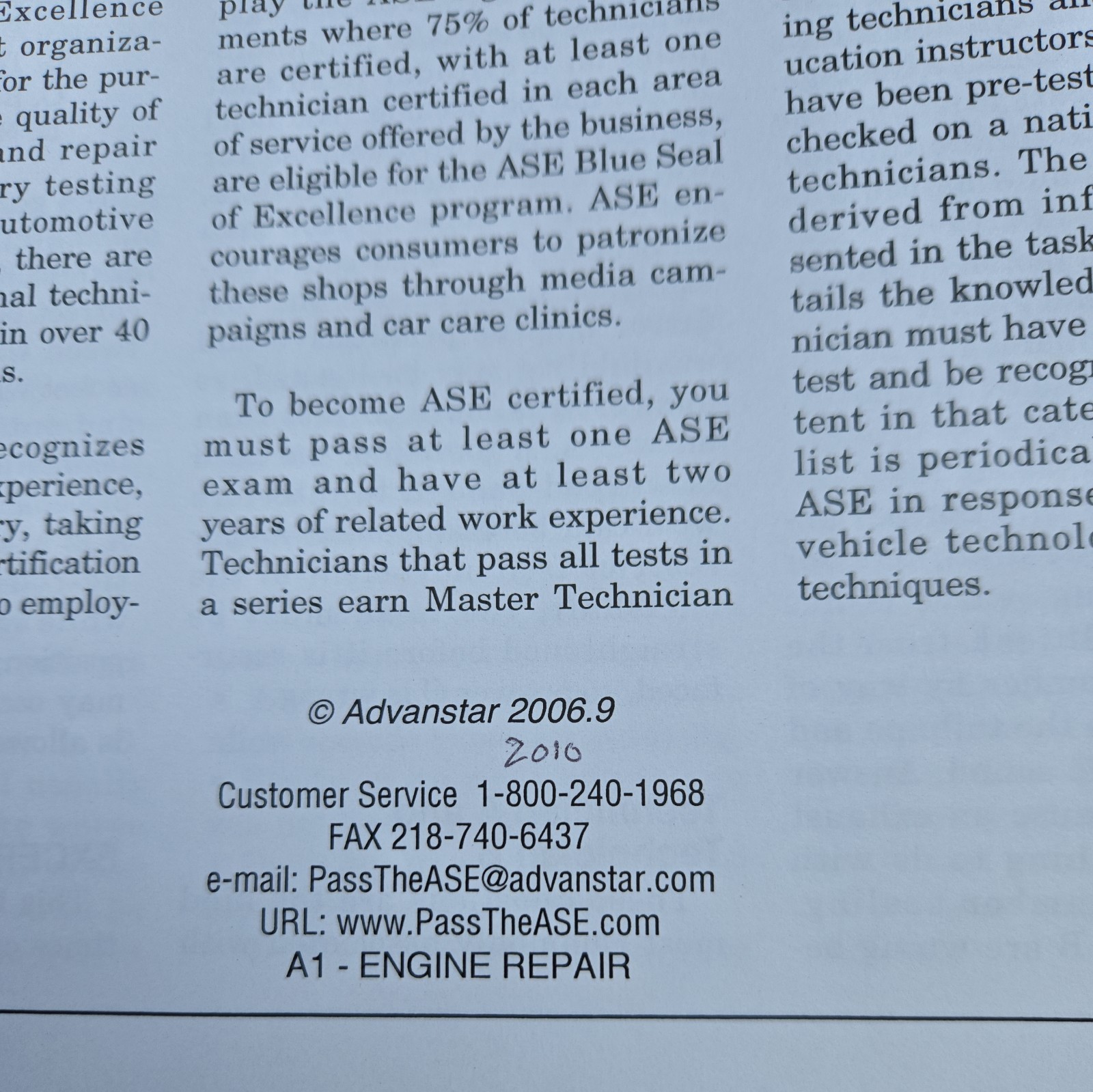 Motor Age Training-A-1 – A-8 Car And L1 Study Guide Set – ASE Test Prep