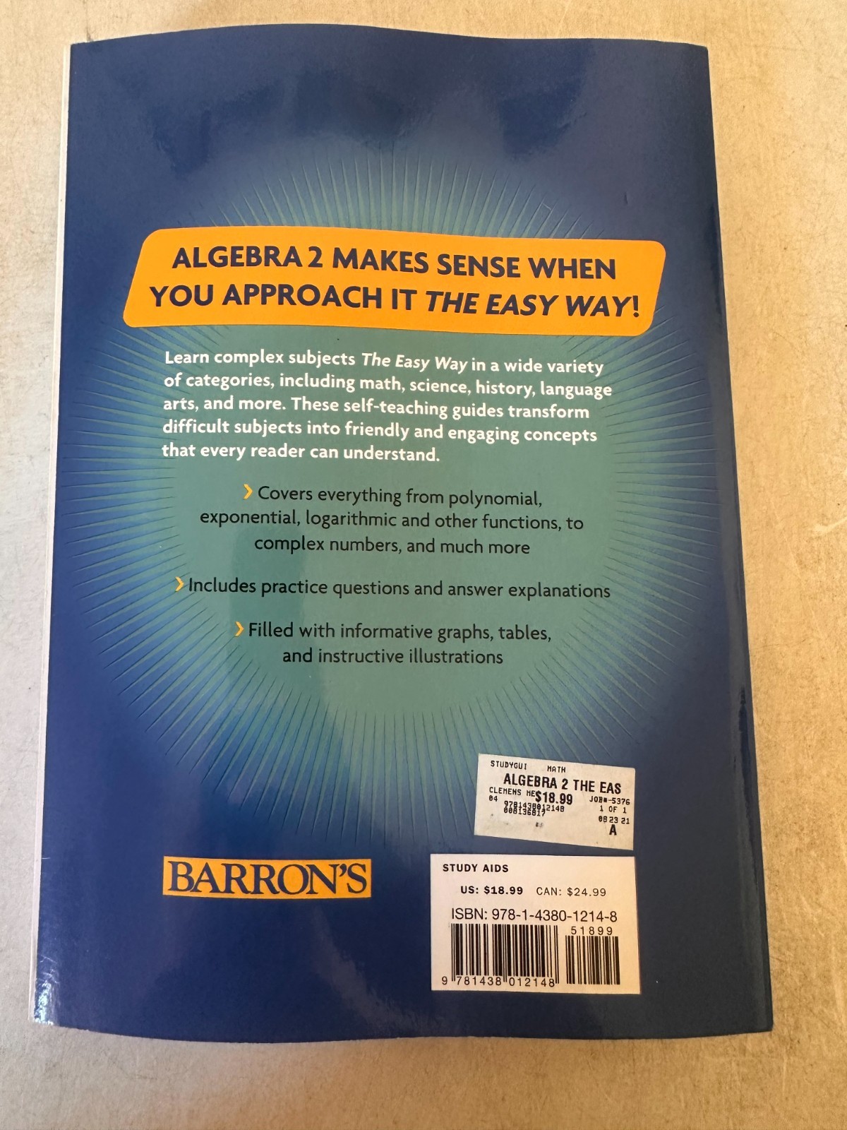 Barron’s Easy Way Ser.: Algebra 2: the Easy Way by Glenn Clemens and Meg Clemens