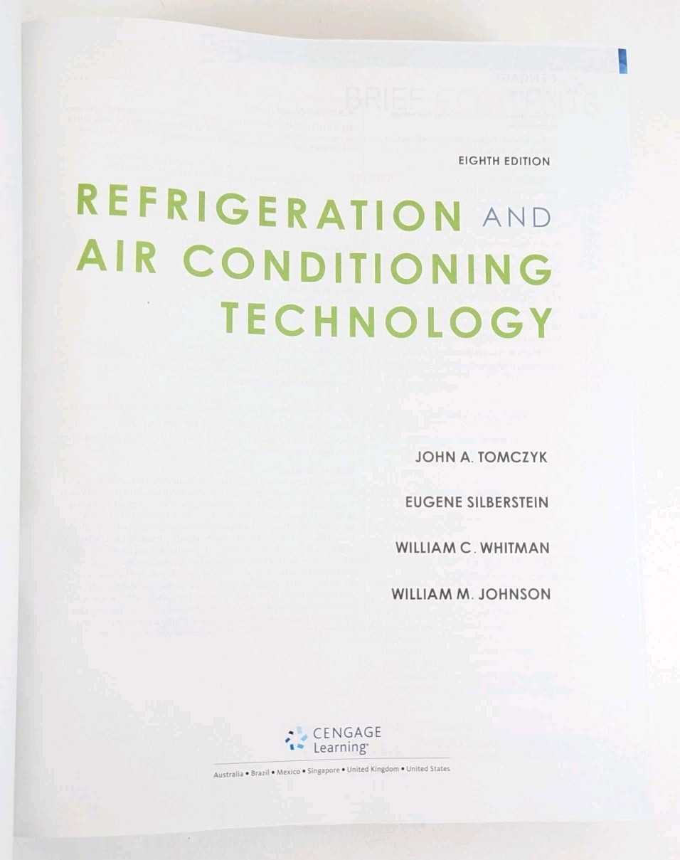 Refrigeration & AC Technology 8th Ed Tomczyk Peterson School HVAC Texts Study