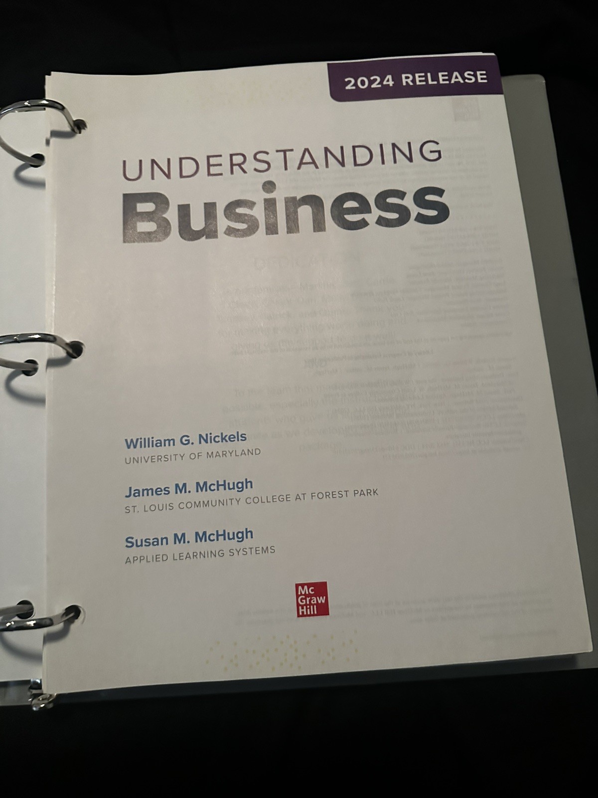 Understanding Business 2024 William G. Nickels – Loose Leaf Binder