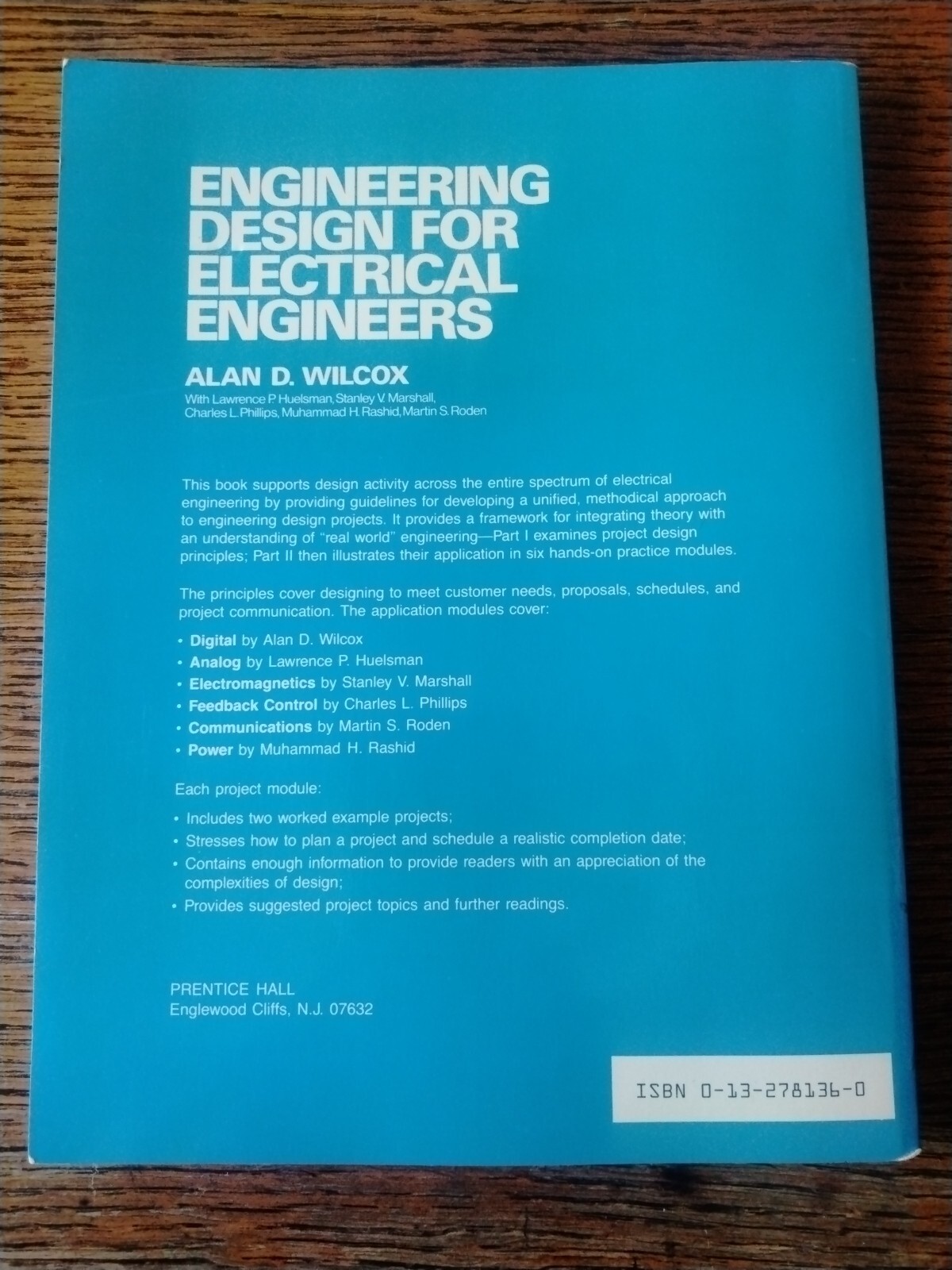 ENGINEERING DESIGN FOR ELECTRICAL ENGINEERS By Alan D. Wilcox Book