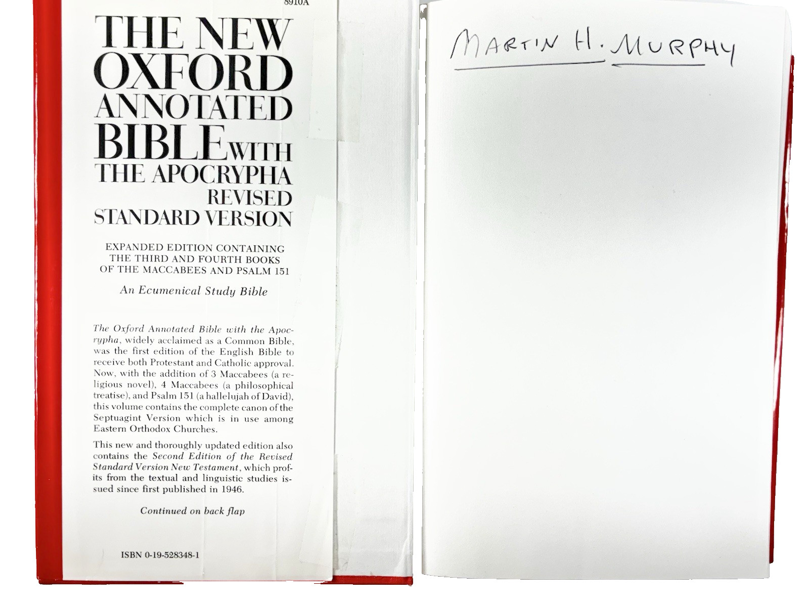 The New Oxford Annotated Bible with the Apocrypha, Revised Standard Version
