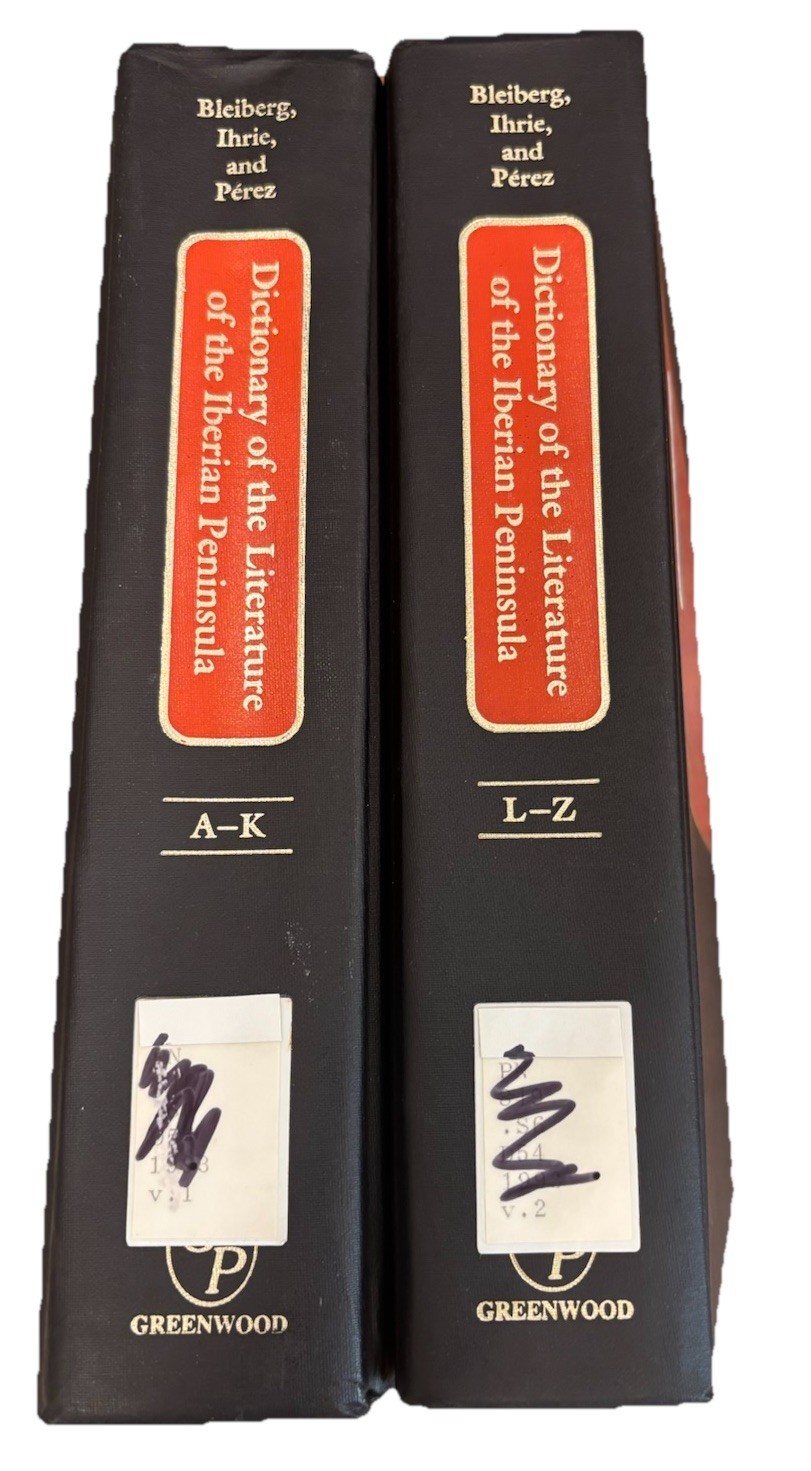 Dictionary of the Literature of the Iberian Peninsula. Vol. I: A-K; Vol. II: L-Z