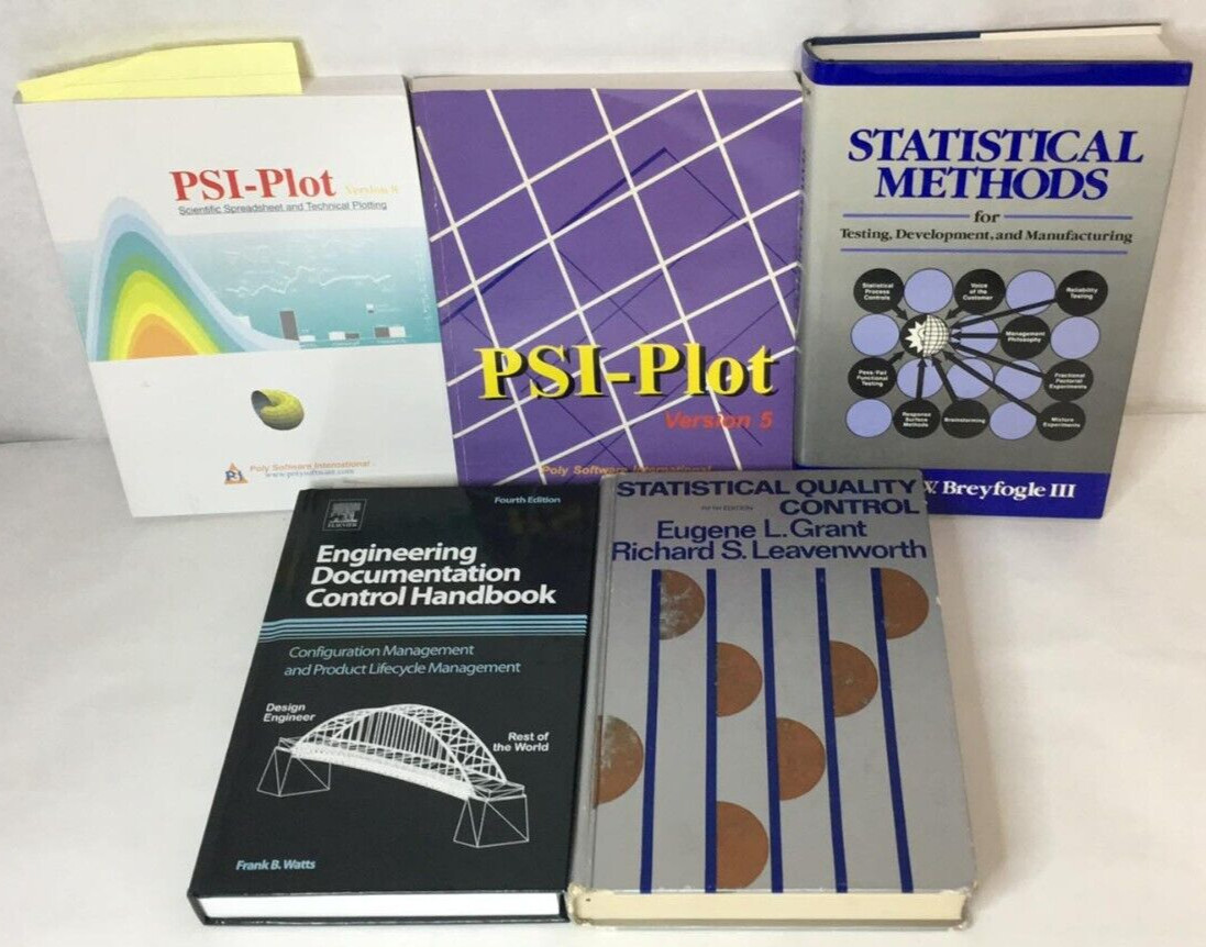 Statistics & PSI-Plot Lot of 5 Textbooks Document Quality Control Manufacturing