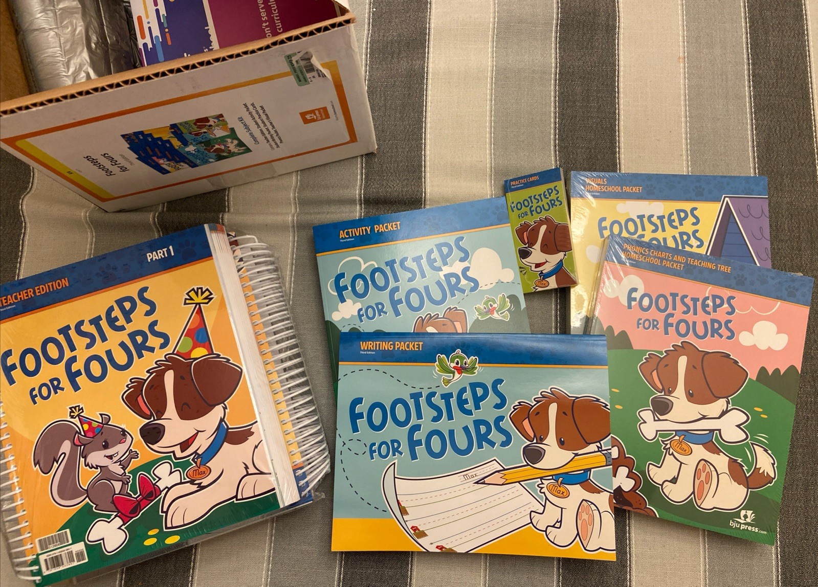 NEW BJU Press Preschool Pre-K K4 FOOTSTEPS FOR FOURS Complete Subject Kit 3rd Ed