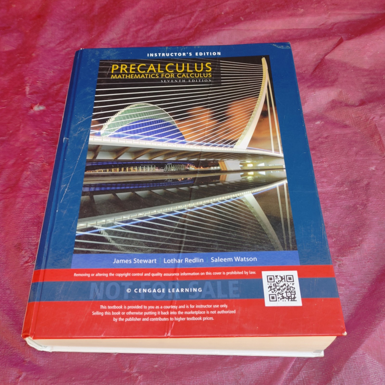 Precalculus 7th Edition Instructor’s Edition ISBN 9781305115279 HC SOLD AS IS