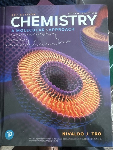 Chemistry A Molecular Approach by Nivaldo J. Tro (Hardcover) 6th Edition 2023