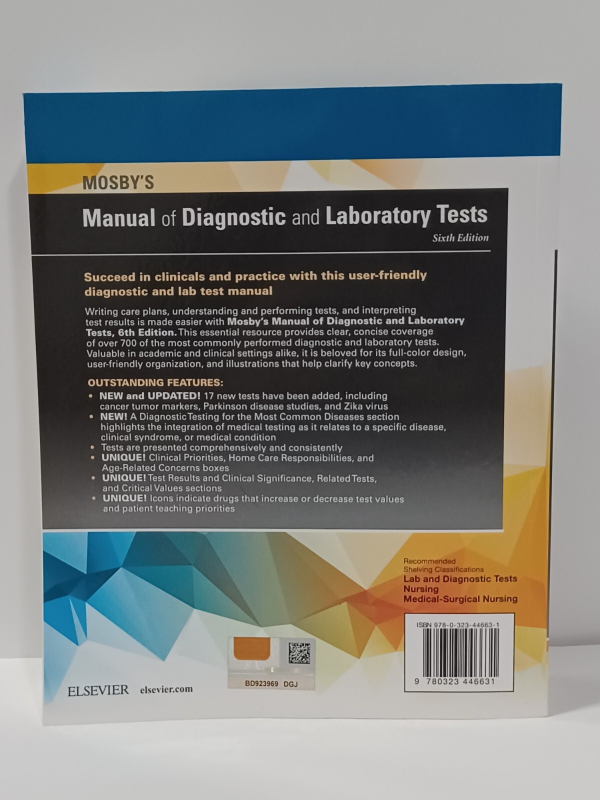 Mosby’s Manual of Diagnostic and Laboratory Tests by Timothy J. Pagana 6th Ed