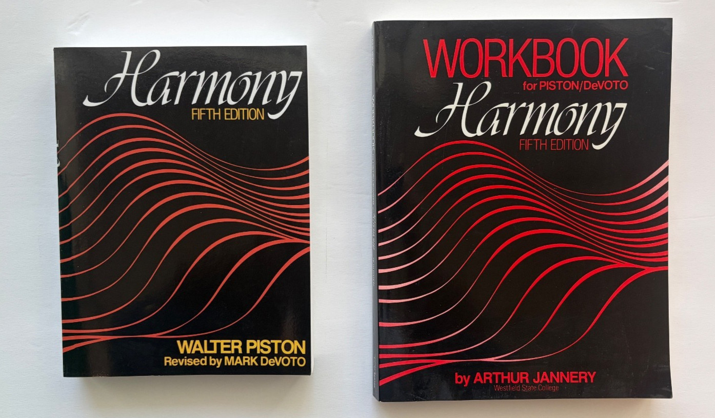 Harmony Fifth Edition by Walter Piston and Workbook by Arthur Jannery