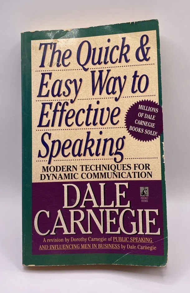 The Quick & Easy Way to Effective Speaking Dale Carnegie Vintage 1962 Paperback