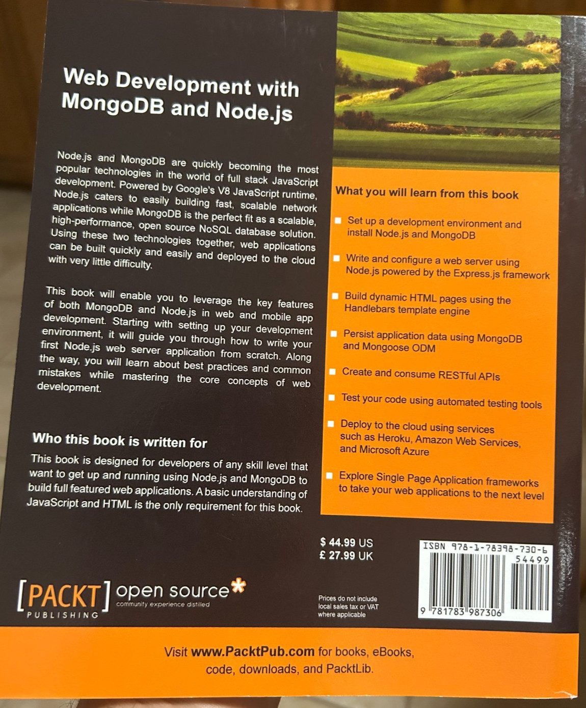 Web Development With MongoDB and Node.js Paperback by Jason Krol New