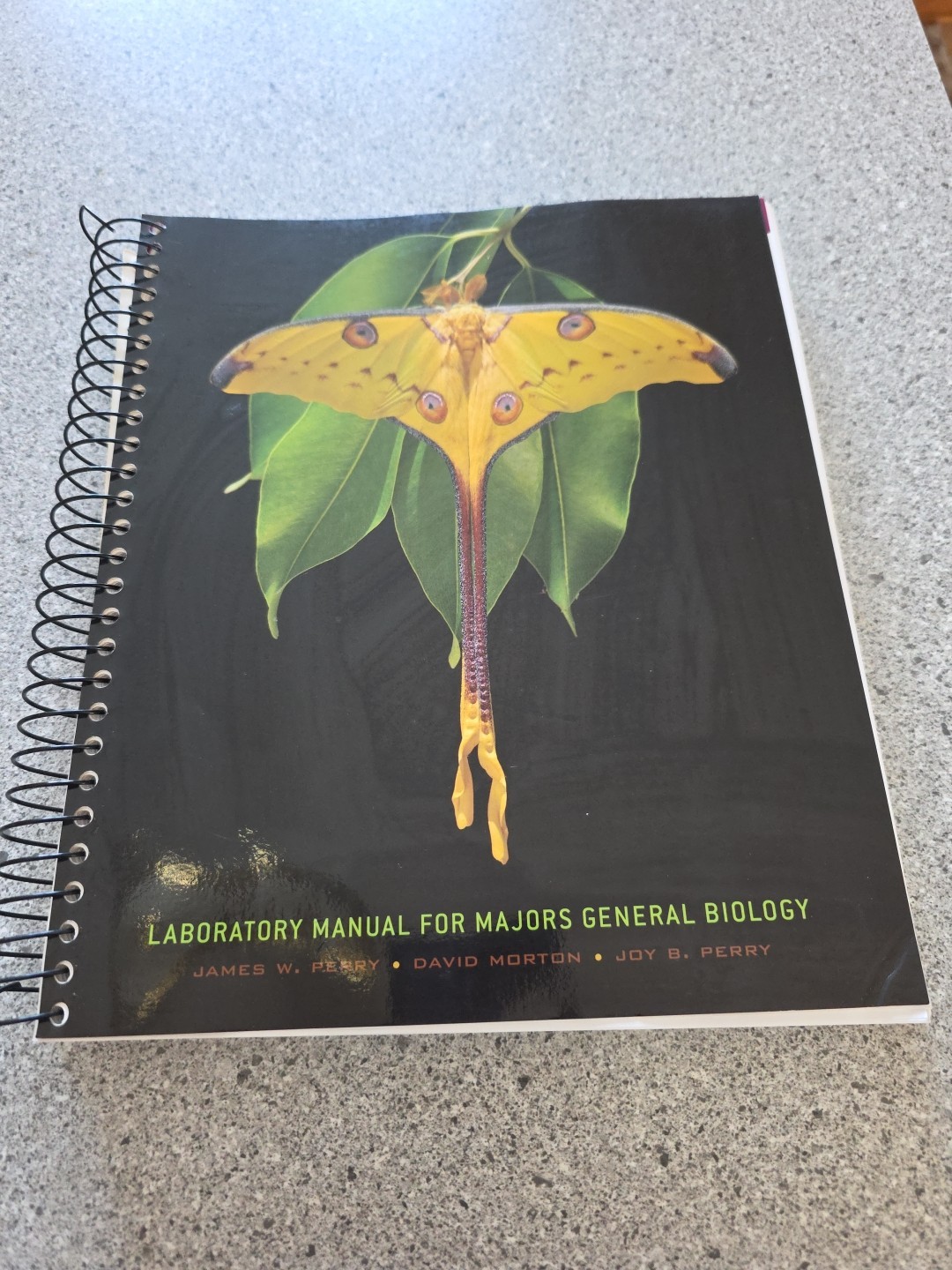LAB MANUAL FOR MAJORS GENERAL BIOLOGY By James W. Perry & David Morton